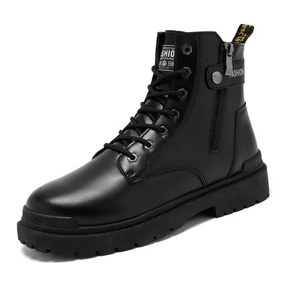 Herren High-Top Freizeitstiefel für alle Jahreszeiten, neue Outdoor-Anti-Rutsch-Komfort-Arbeitsstiefel, modische, vielseitige, trendige Stiefel, Herrenschuhe.