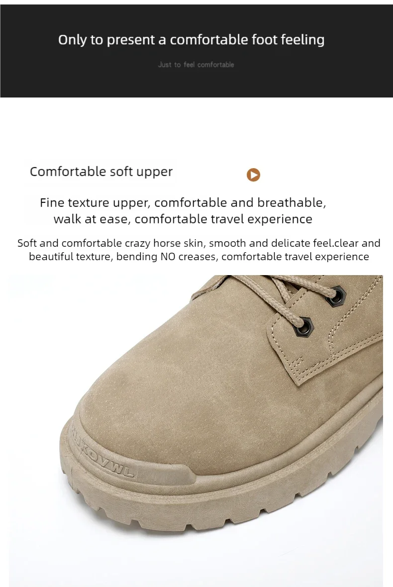 Herren High-Top Freizeitstiefel für alle Jahreszeiten, neue Outdoor-Anti-Rutsch-Komfort-Arbeitsstiefel, modische, vielseitige, trendige Stiefel, Herrenschuhe.
