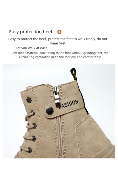 Herren High-Top Freizeitstiefel für alle Jahreszeiten, neue Outdoor-Anti-Rutsch-Komfort-Arbeitsstiefel, modische, vielseitige, trendige Stiefel, Herrenschuhe.