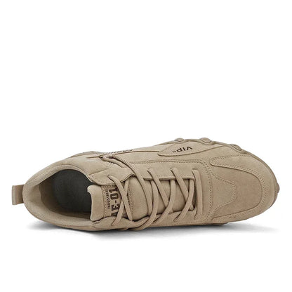 Wasserdichte Sneakers zum Schnüren, lässige Sneakers aus Leder für Herren, lässige Motorradschuhe, wasserdichte Leder-Stiefeletten für Herren