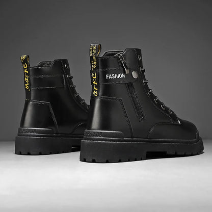 Herren High-Top Freizeitstiefel für alle Jahreszeiten, neue Outdoor-Anti-Rutsch-Komfort-Arbeitsstiefel, modische, vielseitige, trendige Stiefel, Herrenschuhe.